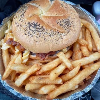 Bacon Cheese Burger W/ Fries